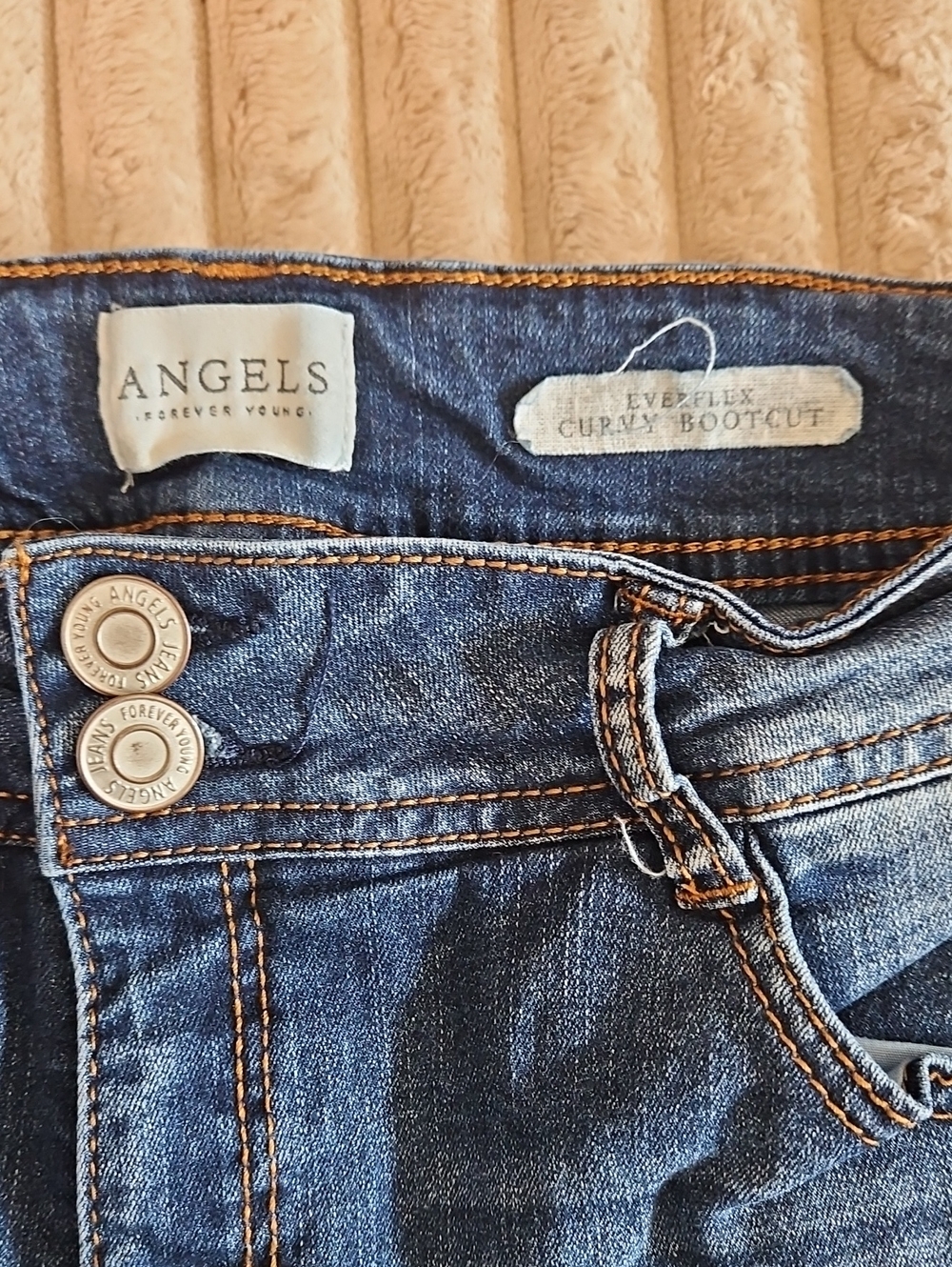Angels Everflex Curvy Bootcut Jeans - Dark Blue Wash